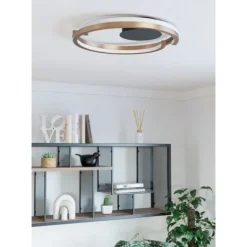 Candeeiro de teto LED com anéis metálicos entrelaçados MEZZOMONTE EGLO 901825