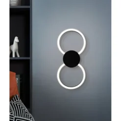 Candeeiro de teto LED com anéis e luz suave VENTICELLO 1 EGLO 902124
