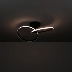 Candeeiro de teto LED com anéis inclinados preto mate CONGIUNTI EGLO 902144