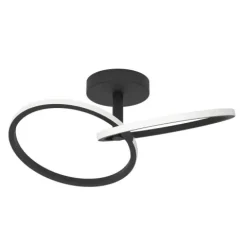 Candeeiro de teto LED com anéis inclinados preto mate CONGIUNTI EGLO 902144