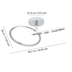 Candeeiro de teto LED com anéis luminosos CONGIUNTI EGLO 902145