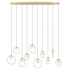 Candeeiro de teto LED com baldaquim em latão e esferas opalas PORTOCOLOM EGLO 390347