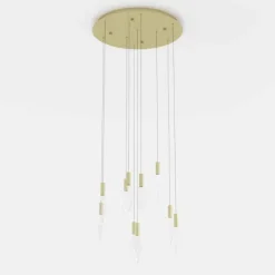 Candeeiro de teto LED com baldaquim em latão e acrílico MIRADOR EGLO 390359
