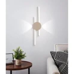 Candeeiro de teto LED com braços lineares em alumínio areia VENTICELLO EGLO 902126