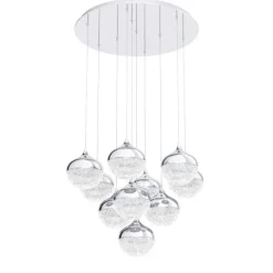 Candeeiro de teto LED com 10 cabeças em forma de lágrima MIOGLIA EGLO 39527
