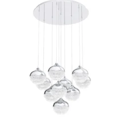 Candeeiro de teto LED com 10 cabeças em forma de lágrima MIOGLIA EGLO 39527