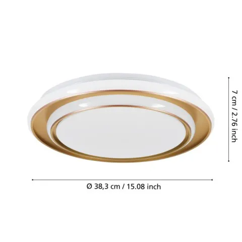 Candeeiro de teto LED com controlo CCT MOSCHETTA EGLO 902044