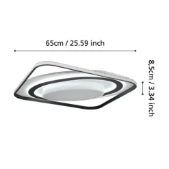 Candeeiro de teto LED com formas geométricas BENALAURIA EGLO 39864