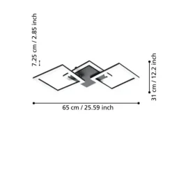 Candeeiro de teto LED com luz ajustável PARANDAY-Z EGLO 900317