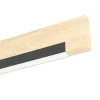 Candeeiro de teto LED com madeira e aço preto CAMACHO EGLO 901736