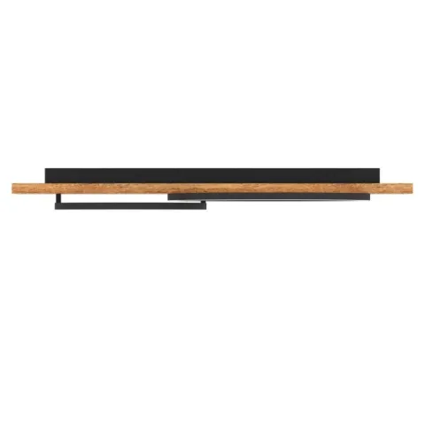 Candeeiro de teto LED com madeira e metal preto BOYAL EGLO 99408