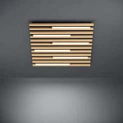 Candeeiro de Teto LED com Madeira Natural MARREIRA EGLO 390427