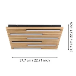 Candeeiro de Teto LED com Madeira Natural MARREIRA EGLO 390427
