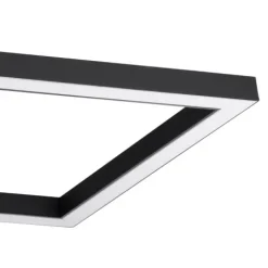 Candeeiro de teto LED com molduras quadradas preto MACELLARA EGLO 390019