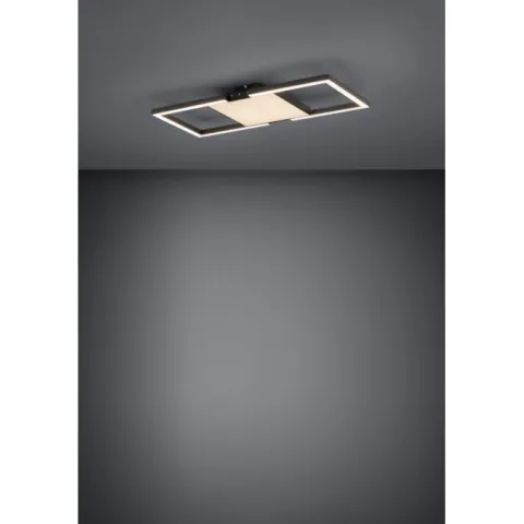 Candeeiro de teto LED com molduras quadradas preto MACELLARA EGLO 390019