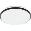 Candeeiro de Teto LED com Moldura Preta e Plástico Branco PINETTO EGLO 900366