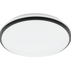 Candeeiro de Teto LED com Moldura Preta e Plástico Branco PINETTO EGLO 900366