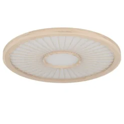 Candeeiro de teto LED com painel branco e cobertura em bambu DEHESA EGLO 390296