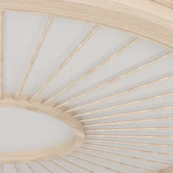 Candeeiro de teto LED com painel branco e cobertura em bambu DEHESA EGLO 390296