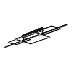 Candeeiro de teto LED com perfil preto e luz branca quente PUEBLA EGLO 390282