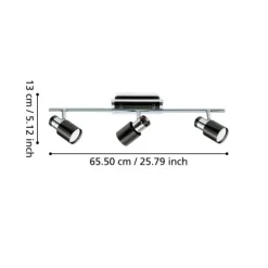 Candeeiro de Teto LED com 3 Projetores Ajustáveis DAVIDA 1 EGLO 30834