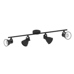 Candeeiro de Teto LED com 4 Projetores Ajustáveis Preto SERAS 2 EGLO 98408