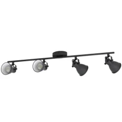 Candeeiro de Teto LED com 4 Projetores Ajustáveis Preto SERAS 2 EGLO 98408