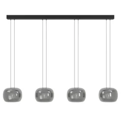 Candeeiro de teto LED com vidro fumado HORTUNAS EGLO 390433