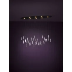 Candeeiro de teto LED com vidros lapidados e efeito cristal SARDENARA EGLO 390349
