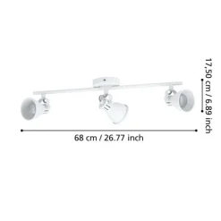 Candeeiro de Teto LED Duplo com Projetores Reguláveis SERAS 1 EGLO 98395
