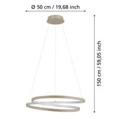 Candeeiro de teto LED em tom areia quente RUOTALE EGLO 901139