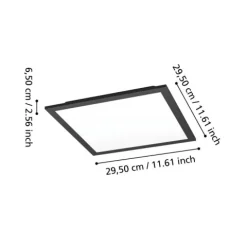 Candeeiro de teto LED moderno preto MORADILLO-Z EGLO 901505