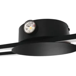 Candeeiro de teto LED preto com efeito linear VENTICELLO EGLO 902123