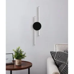 Candeeiro de teto LED preto com efeito linear VENTICELLO EGLO 902123