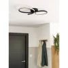 Candeeiro de teto LED preto com detalhe branco SERPINS EGLO 901266