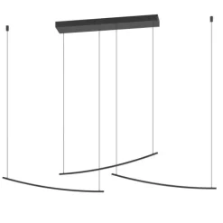 Candeeiro de teto LED preto com altura ajustável VILLEGGI EGLO 902166