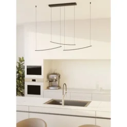 Candeeiro de teto LED preto com altura ajustável VILLEGGI EGLO 902166