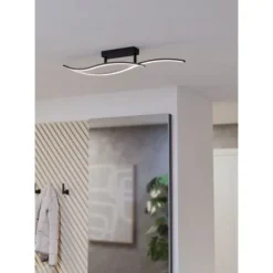 Candeeiro de teto LED preto e branco GRISOLIA EGLO 901206