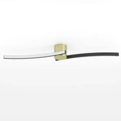 Candeeiro de teto LED preto e latão escovado AIETA EGLO 901216