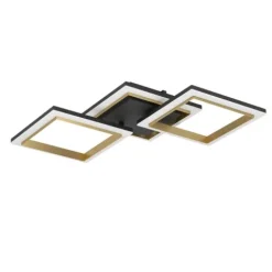 Candeeiro de teto LED preto e latão CALLIERA EGLO 901222