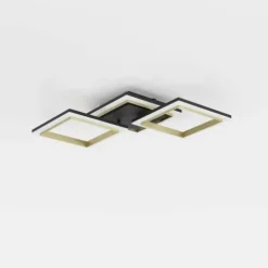 Candeeiro de teto LED preto e latão CALLIERA EGLO 901222