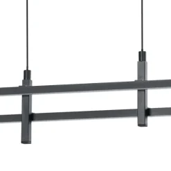Candeeiro de teto LED preto mate TREPILIANO EGLO 901885