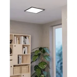 Candeeiro de teto LED quadrado preto mate MORADILLO-Z EGLO 901506