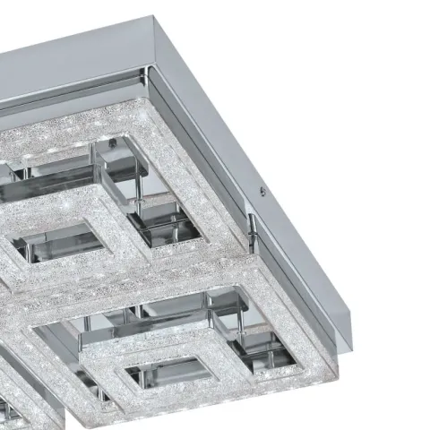 Candeeiro de Teto LED Quadrado Cromado com Cristais FRADELO EGLO 95661