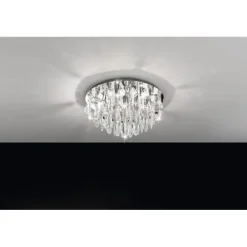 Candeeiro de teto luxuoso com cristais de vidro CALAONDA EGLO 93413