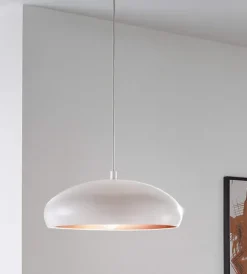 Candeeiro de Teto Metal Branco e Cobre E27 MOGANO 1 EGLO 94606