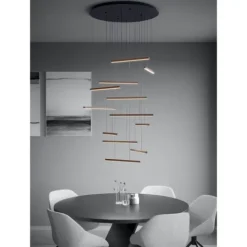 Candeeiro de teto pendente LED com doze hastes LINDOZA EGLO 390351