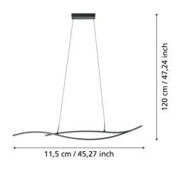Candeeiro de teto preto e branco GRISOLIA EGLO 901207