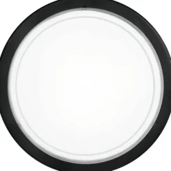 Candeeiro de Teto Redondo em Aço e Vidro Preto e Branco PLANET 1 EGLO 83159