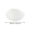 Candeeiro de Teto Redondo em Metal Branco e Vidro Opalino ELLA EGLO 81635